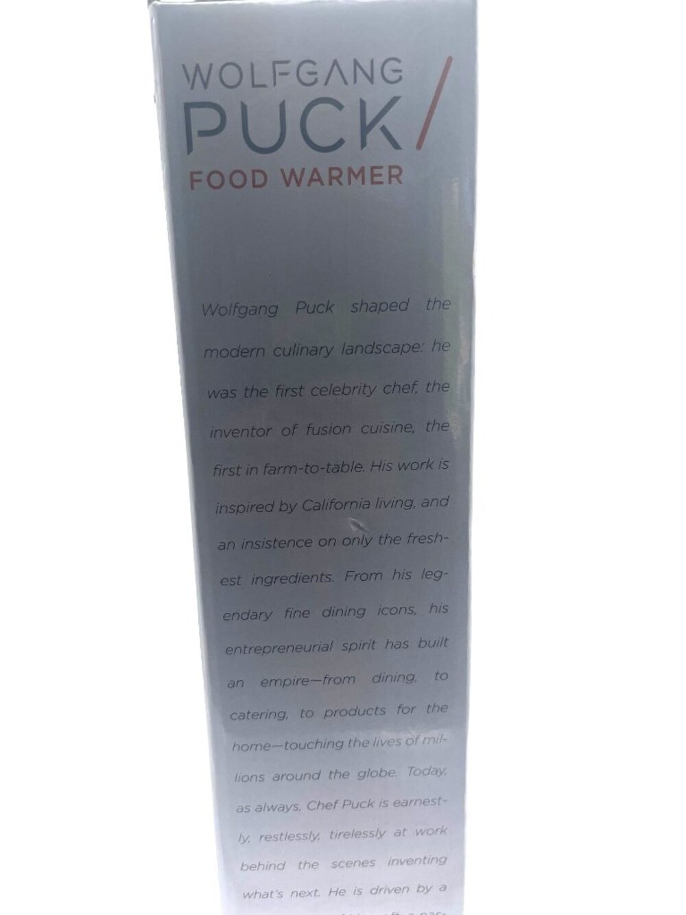 Wolfgang Puck Food Warmer Adjustable Temperature Quick Heat Consistent Warming - Picture 5 of 9